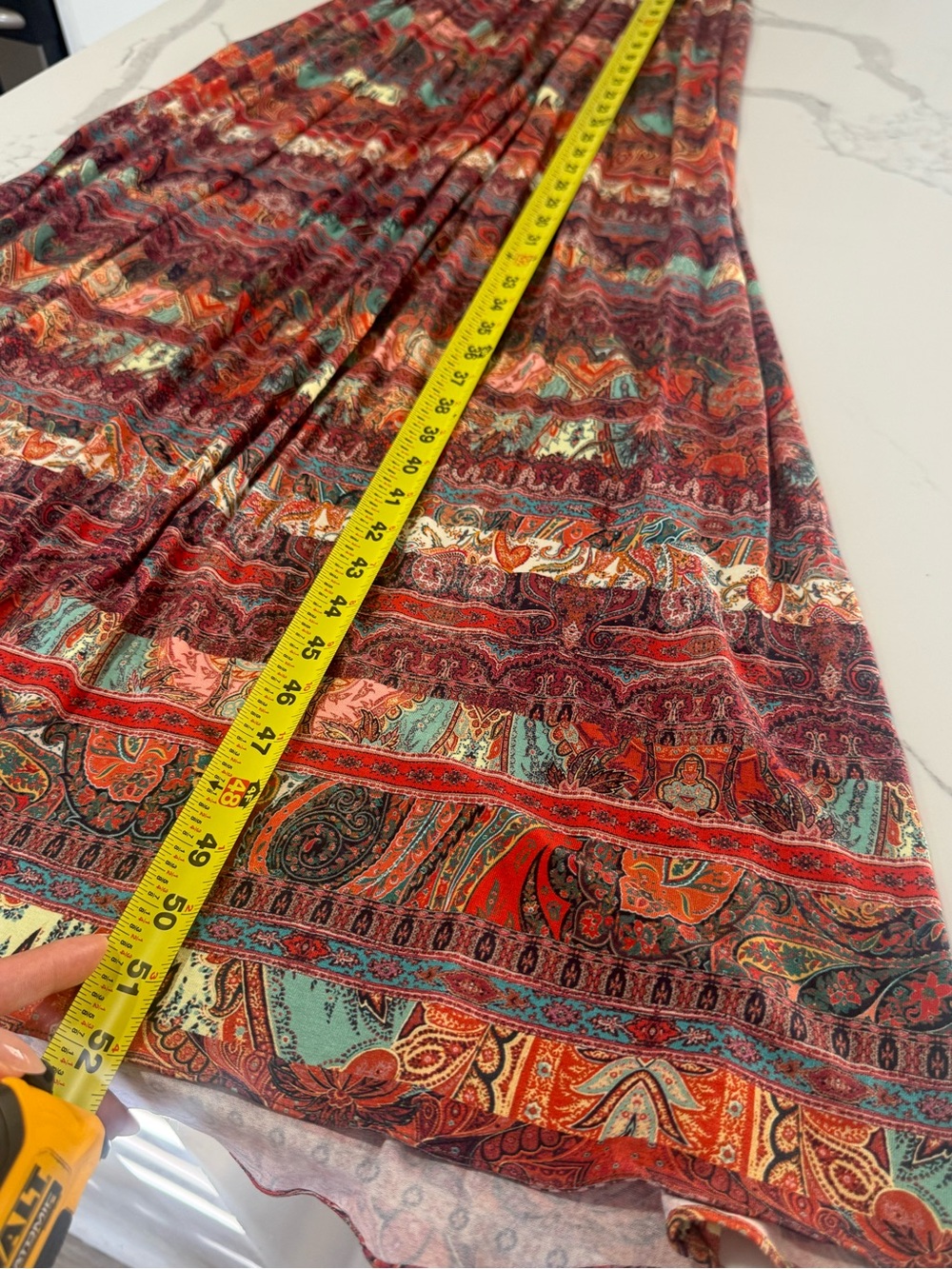 Sky Boho Beaded Strapless Paisley Maxi Dress Womens Sz L vintage Y2K - Picture 6 of 10